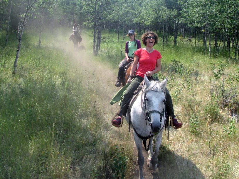 Horseback riding women's only trip in Canadian Rockies summer