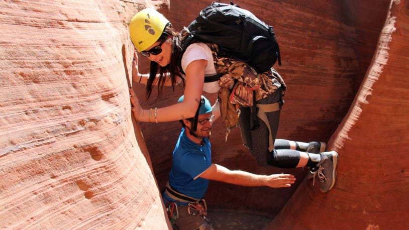 Canyoneering in Zion women's adventure travel