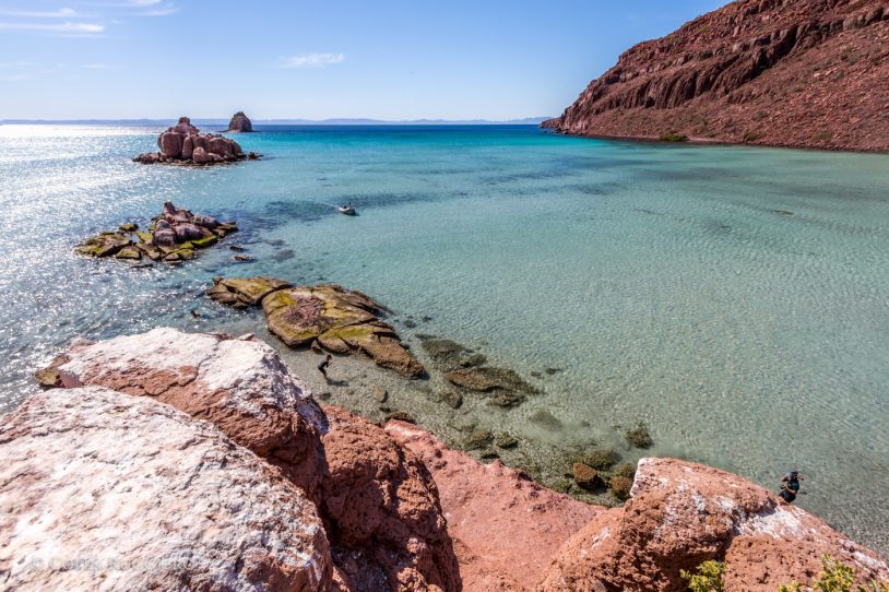 Crystal clear and azure water in the Sea of Cortez