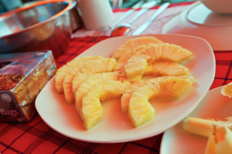 Fresh local fruit served for a meal