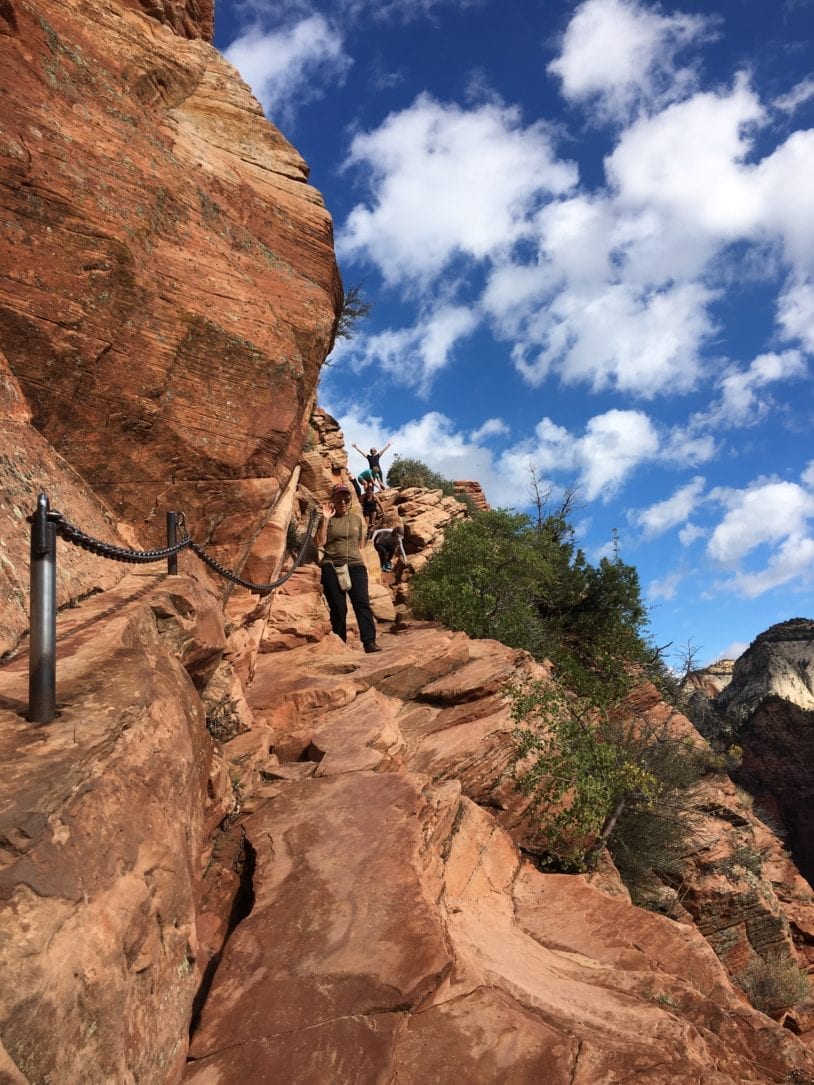 Hiking Angels Landing in Zion women's adventure travel