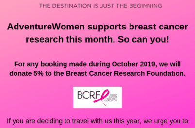 Why AdventureWomen Supports Funding for Breast Cancer Research