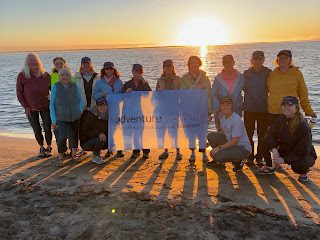 AdventureWomen Group photo at sunrise in Baja