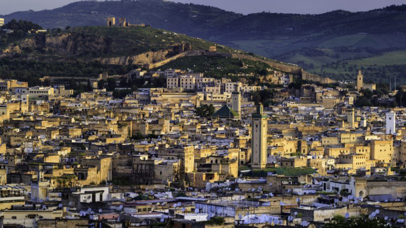 Panoramic view of Medina in Fez.Fez is the second largest city of Morocco, and is a UNESCO World Heritage Site. The city has been called the "Mecca of the West" and the "Athens of Africa"