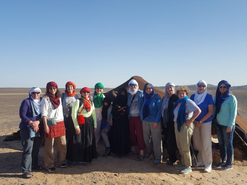 Group photo on desert