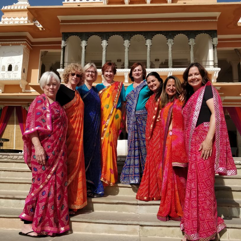 Guests dressed in saris