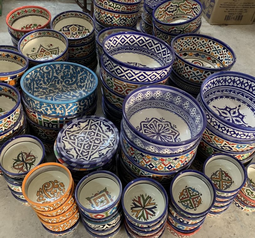 Intricate designs on pottery