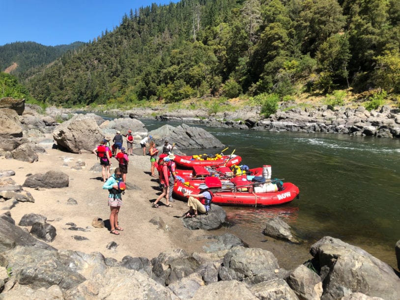 Lunch stop along the Rogue River