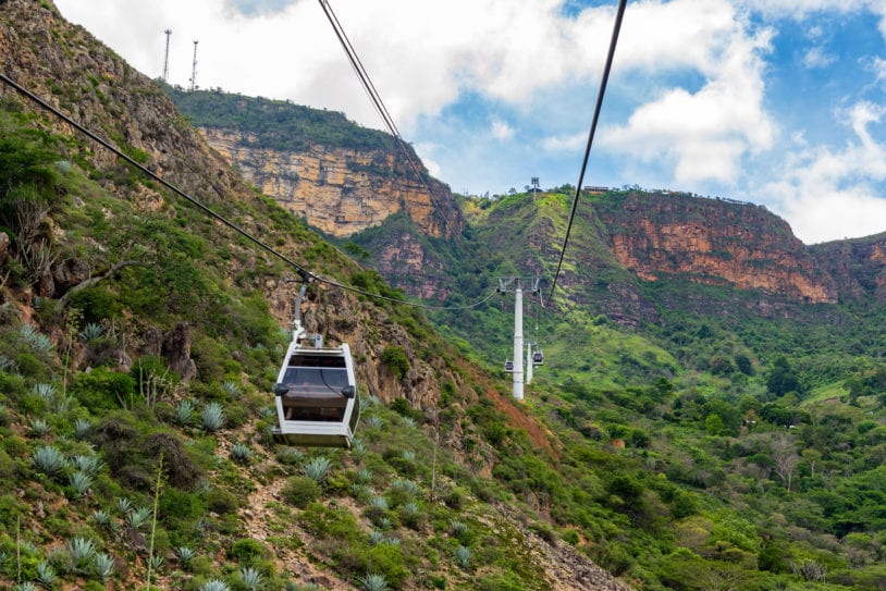Breathtaking views over Chicamocha Canyon via cable car on women's travel group