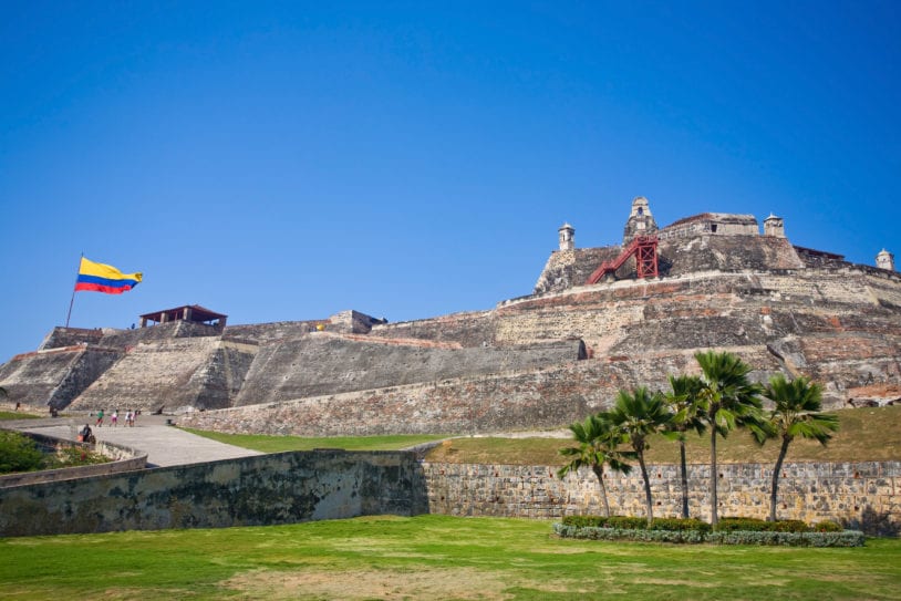 San Felipe Fort against a beautiful blue sky in Columbia AdventureWomen