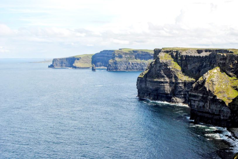 Looking at the Cliffs of Moher from the south