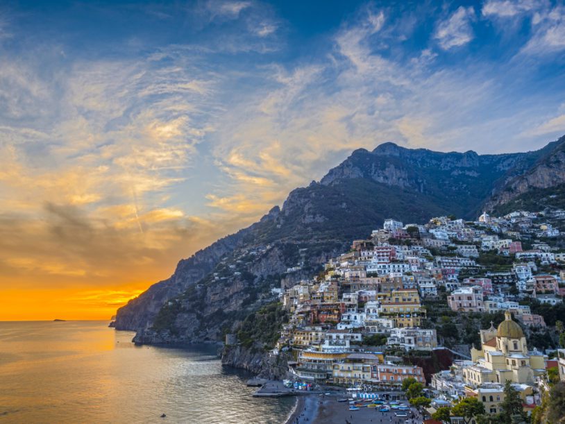 Town of Positano on Amalfi coast, Italy